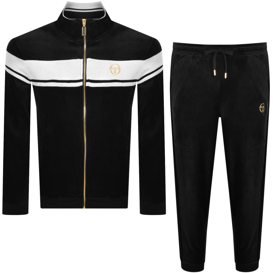 Sergio Tacchini Damarindo Velour Tracksuit Black | Mainline